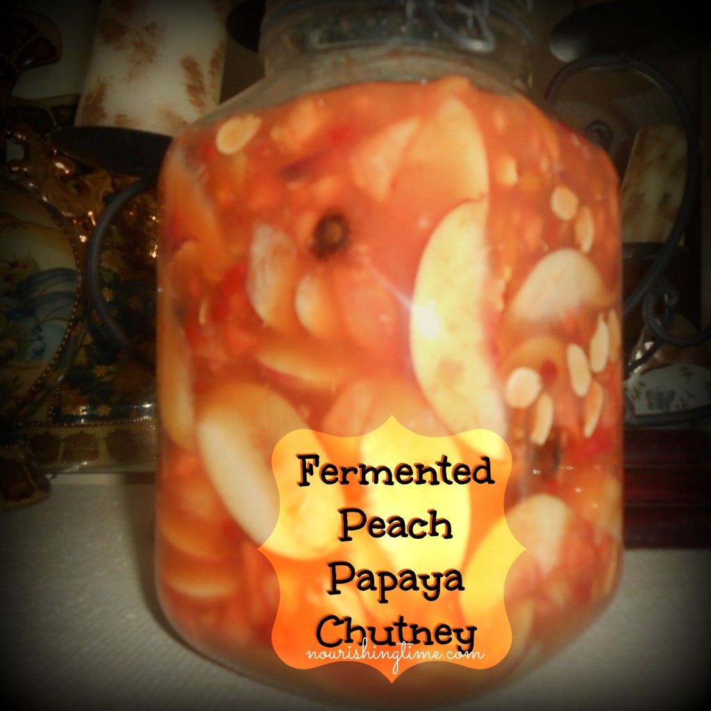 Fermented Peach Papaya Chutney