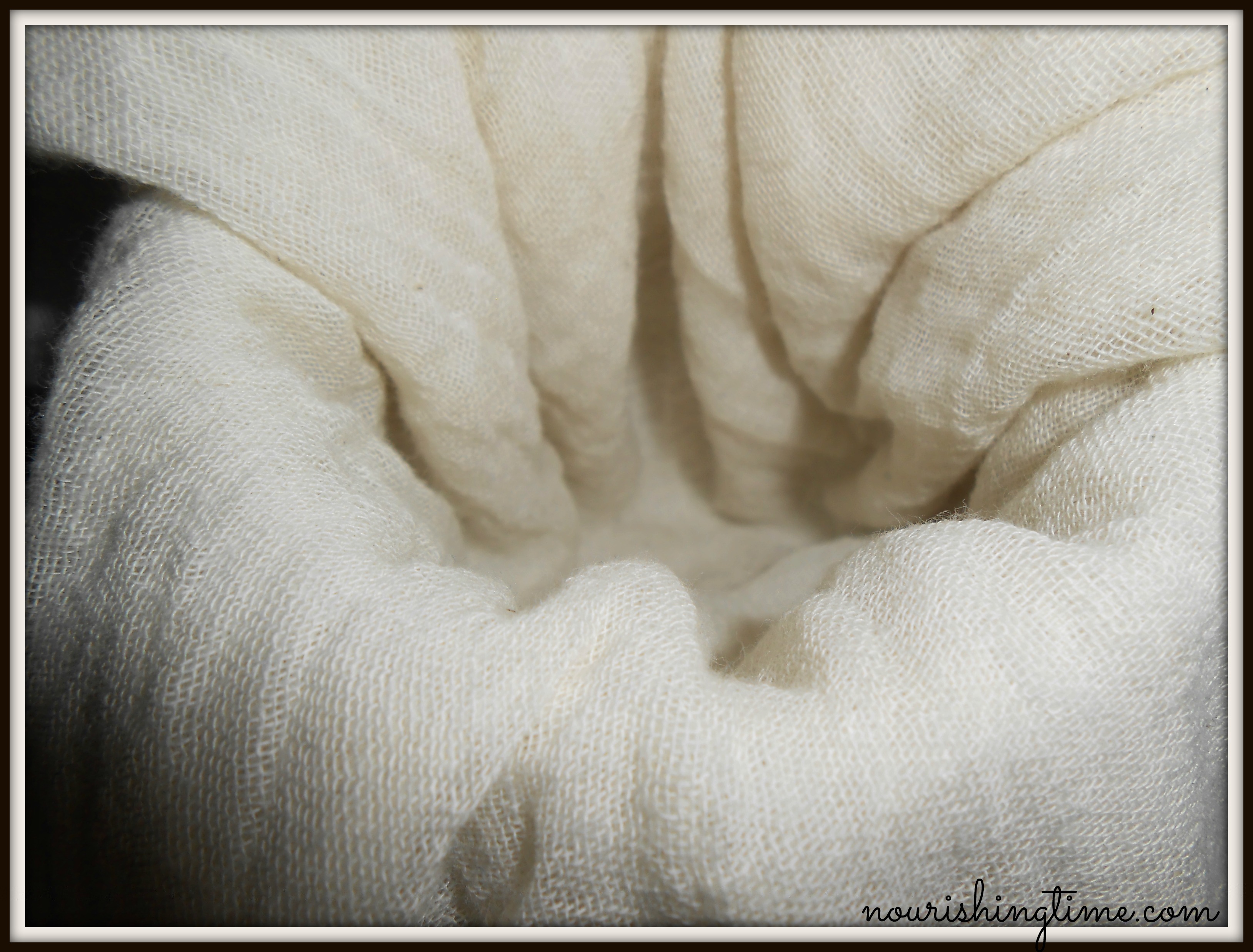 Setting Up Butter Muslin To Strain Ghee