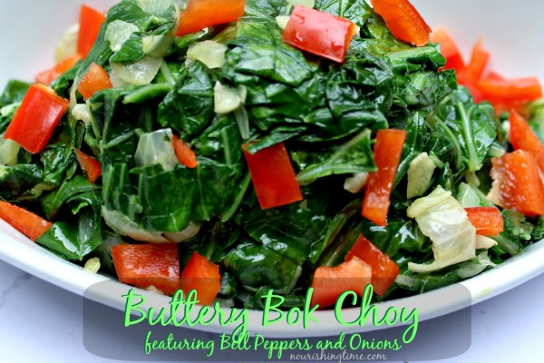 Buttery Bok Choy featuring Bell Peppers and Onions