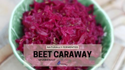 Beet Caraway Sauerkraut Recipe - Nourishing Time