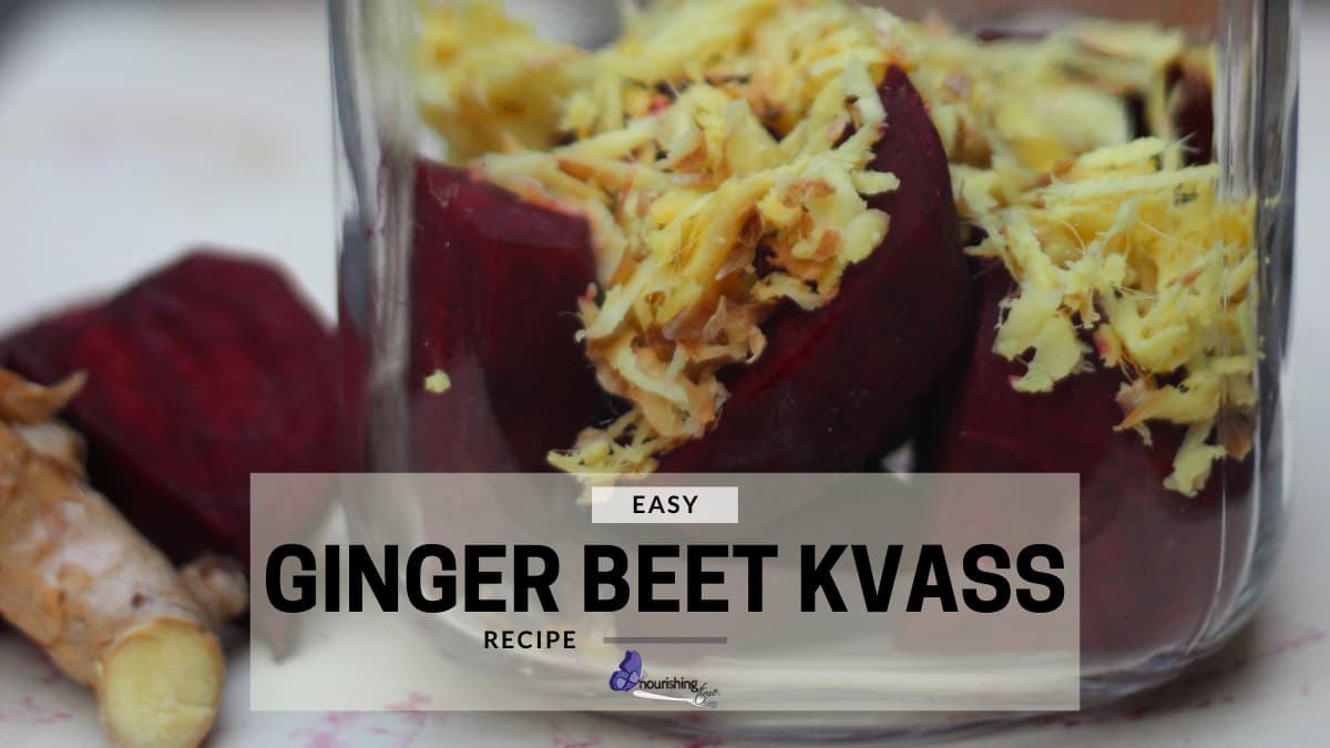 Ginger Beet Kvass - Grated Ginger With Chunks Of Beets